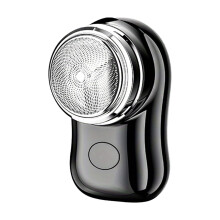 Electric Mini Face Hair Removal Compact Precision Trimmer Pocket Size Electric Beard Trimmer for Outdoor Travel black