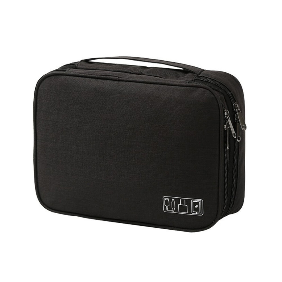 Cable Storage Bag Digital Electronics Organizer For Travel, Portable Case For Cables, Chargers & Accessories Black 9389440772342