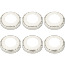 6pcs 3.5Inch Stainless Steel Pool Handrail Escutcheon Covers, Flat Round Base Plates with 1.89Inch Hole for Pool Ladder