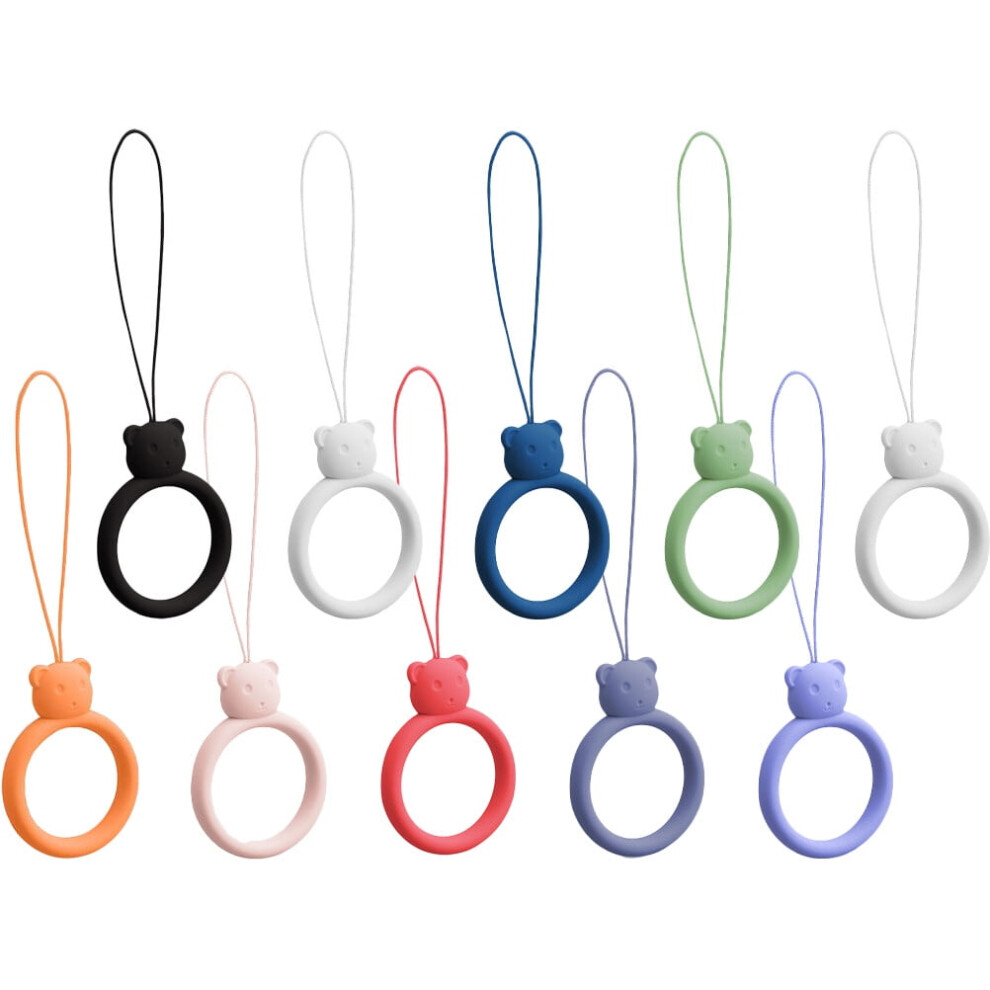 20 Pcs Silicone Phone Ring Straps Short Lanyard Grip Holder Finger Ring Ropes 9389440772557