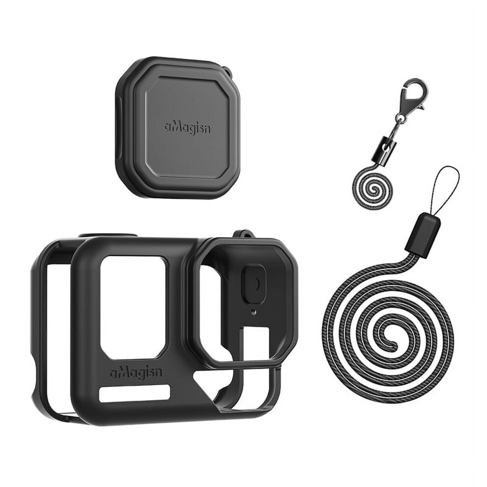 Silicone Case Sports Camera Lens For Insta360 Ace Pro2 Lens Cap Sports Camera Protective Accessories With Lanyard 9389440773288