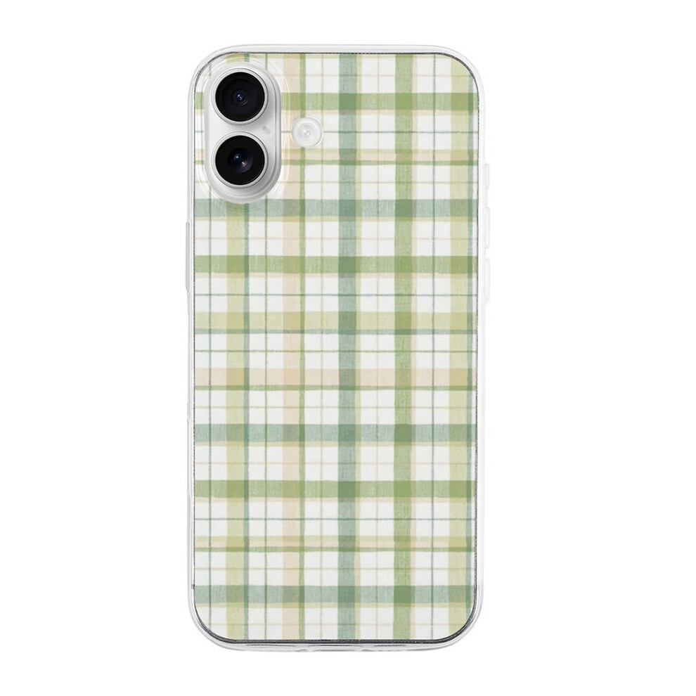 Plaid Tpu Case For Iphone 16 Plus Â Ultra Slim, Shockproof, Anti-Yellowing, Scratch-Resistant, Wireless Charging Compatible, Enhanced Grip 9389440773523