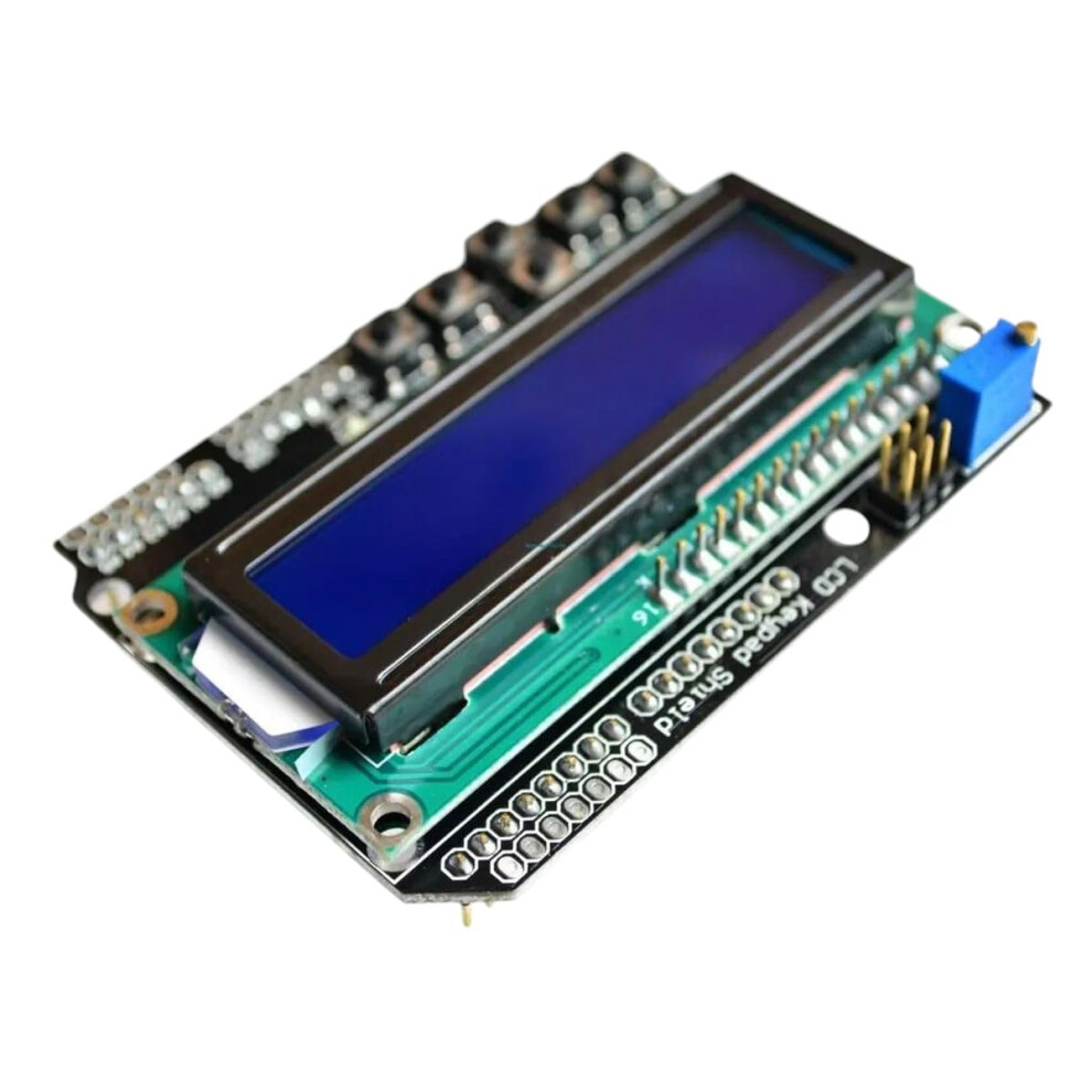 Lcd1602 Keypad Shield For Arduino Uno And Mega, Screen 16X2 Lcd Display, Durable Construction Blue 9070919187025