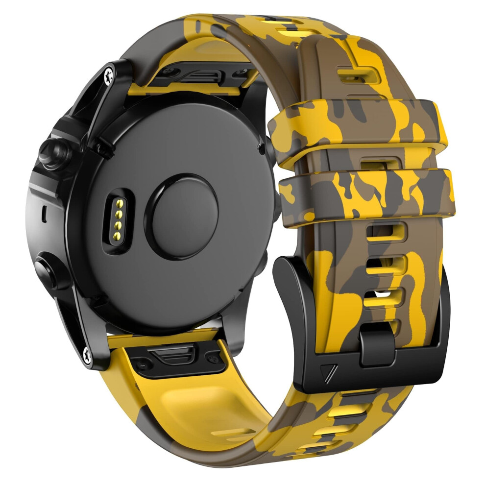 Camouflage 22Mm Strap Comfortable Durable Fit For Garmin Fenix6 And Fenix5 Pro Plus Yellow 9070919187162