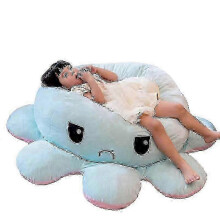 (90cm, Orange) Reversible Octopus Stuffed Animal, Large Plush Octopus Cushion Pillow Toys