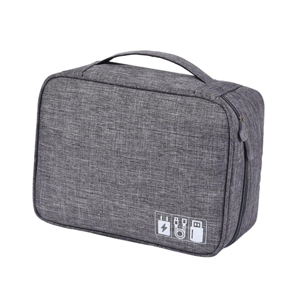 Large Capacity Electronics Organizer Bag With Secure Straps For Travel Cables And Chargers 9113335141315
