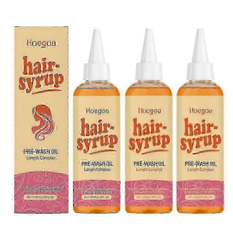 (As show, 3pcs) NEW Rapunzel Hair Syrup Pre-Wash Oil Treatment Boost Hair Growth 100ml