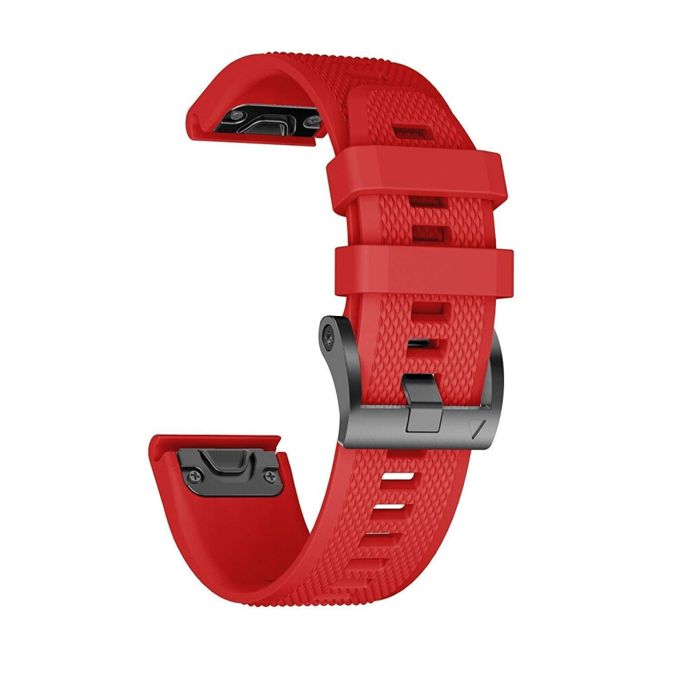 Watch Band 22Mm Silicone Strap For Garmin Fenix7/6/5 And Forerunner935/945 Red 9113335141476