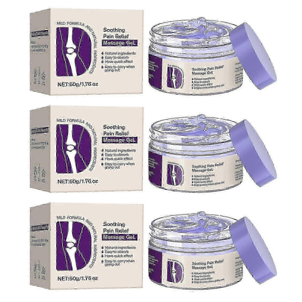(2pcs, 50g) Joint Pain Relief Massage Gel Purple Cream for Joint Activities Throughout The Body, Soothes Knees, Lumbar, Neck, Hands and Feet