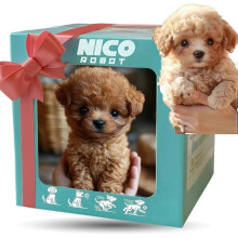 (As show, A-white) AI Robotic Dog for Adults Realistic Robot Puppy with Walking Barking Tail Wagging Features