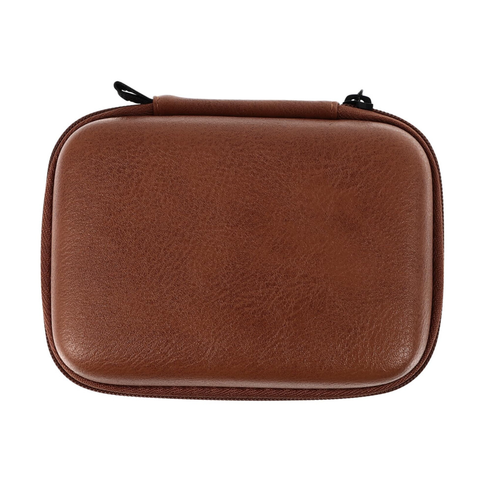 Pu Leather Earphone Storage Case With Cable Organizer Bag, Scratch Protection, Travel Pouch 9113335142084