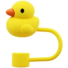 Yellow Duck Straw Cap for Stanley Cup, 10mm DustProof Reusable Silicone Straw Cover, Cute Design