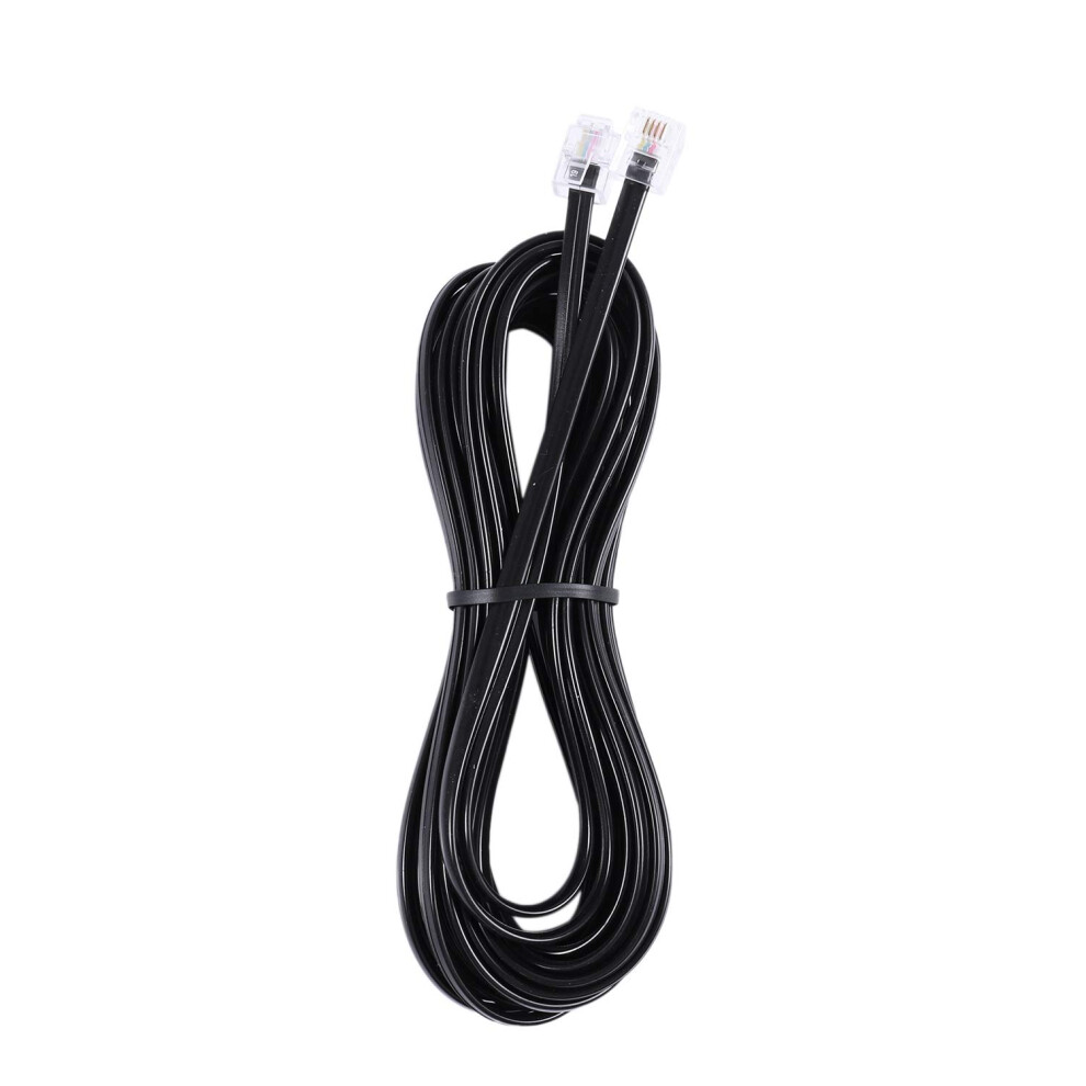 Rj11 6P4c Telephone Cable 5M For Landline And Adsl Modem Black 9113335142237