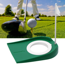Golf Putting-Übungscup mit flexiblem Loch & Flagge für Indoor- und Outdoor-Training
