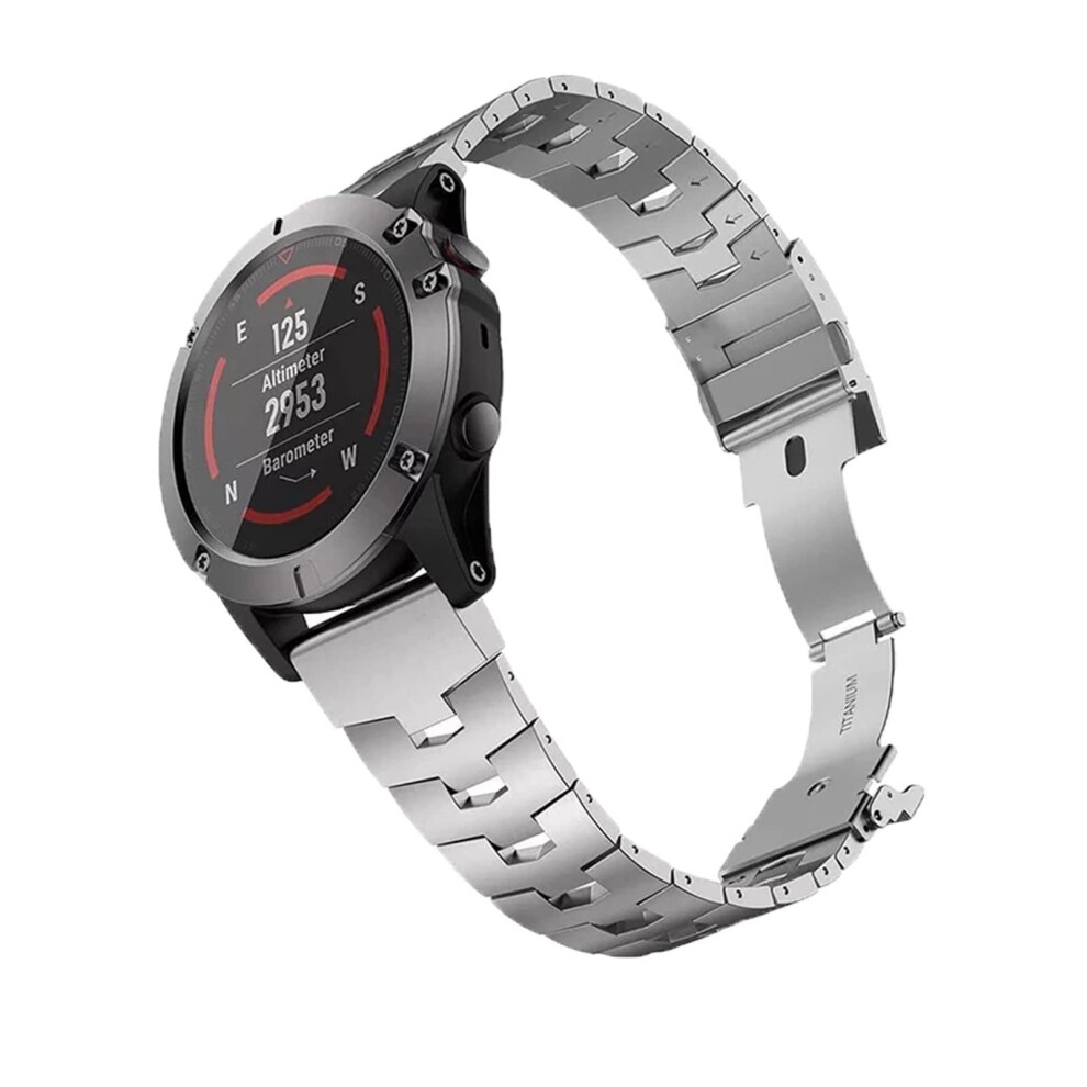 Titanium Watch Band 22Mm 26Mm Quick Release Strap For Garmin Fenix Approach S60 S62 Lightweight Silver 9070919188985