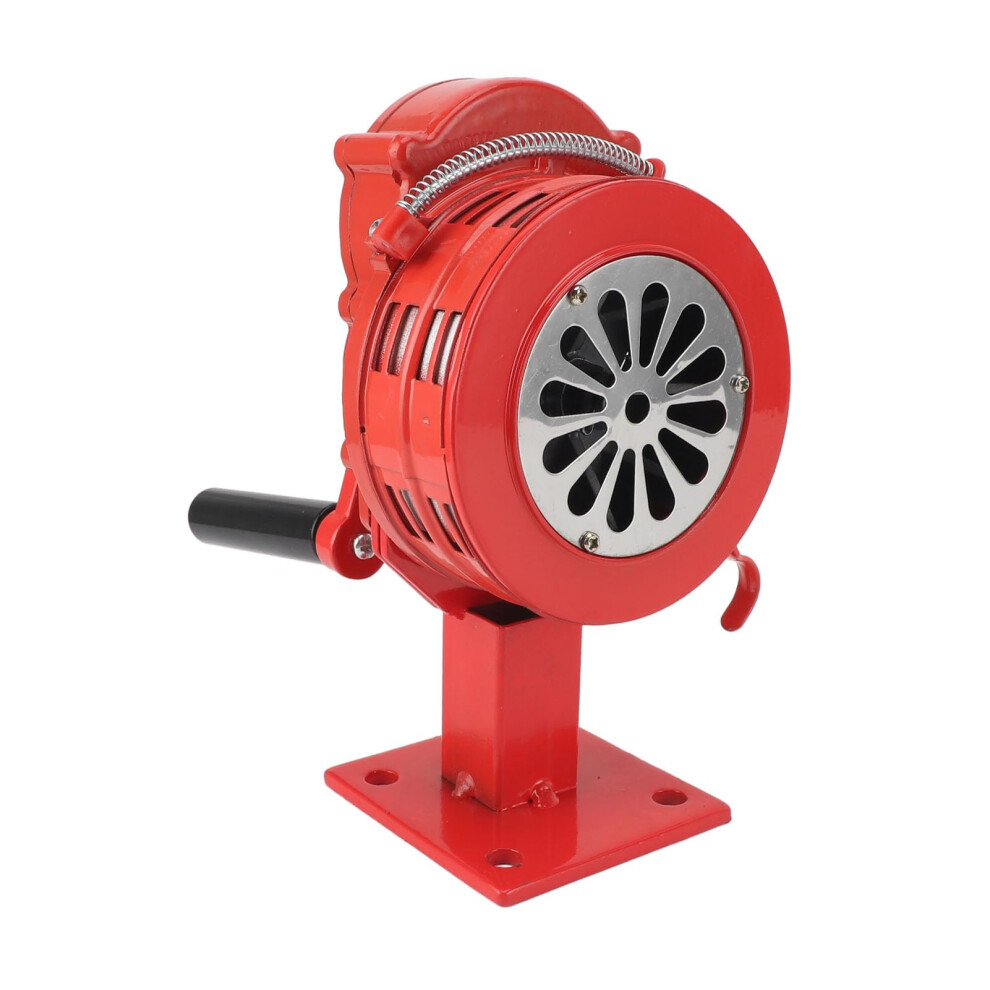 Hand Crank Siren 110Db Emergency Alarm Horn Red Aluminium Air Raid Tornado Warning 9070919189012