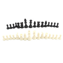 Komplettes Kunststoff-Schachfiguren-Set Schwarz & Weiß 64 mm & 75 mm
