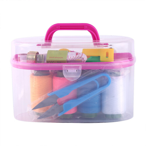 Sewing Essentials 10pcs Large Kit Needle Tape Measure Scissor Thimble Toolbox 1