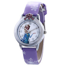 Kids Girls Frozen Princess Cartoon Watch Cute Quartz Watches purple