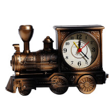Unique Gift for Kids Boys Vintage Retro Train Style Alarm Clock Cool Train Model Home Office Shelf Decoration