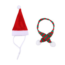 2024 New Christmas Pet Hamster Hat Scarf Set Festive Accessories Small Pet Hat Soft And Comfortable