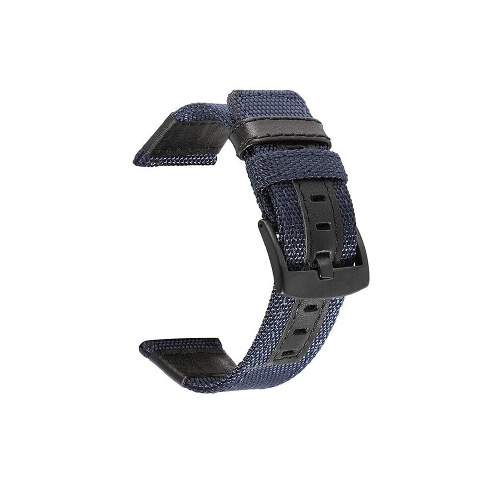 18Mm Durable Nylon Leather Watch Band Strap Secure Comfort Fit For Garmin Venu 2S And Venu 2 Plus 9113335143302
