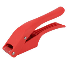 Garlic Press and Slicer 2 in 1 Durable Easy Grip Garlic Mincer Tool for Kitchen Red