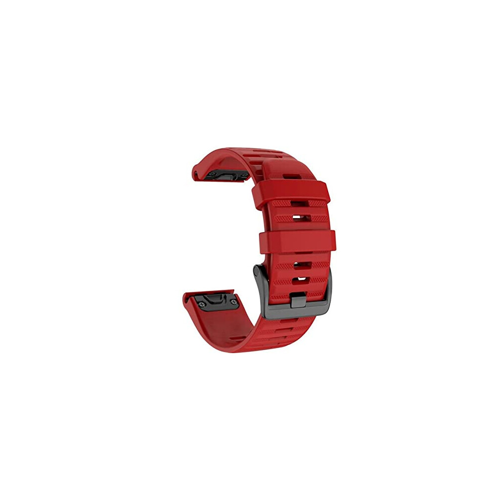 26Mm Quick Release Strap Silicone Watch Band Replacement For Garmin Fenix 3 And Fenix 3 Hr Red 9070919190179