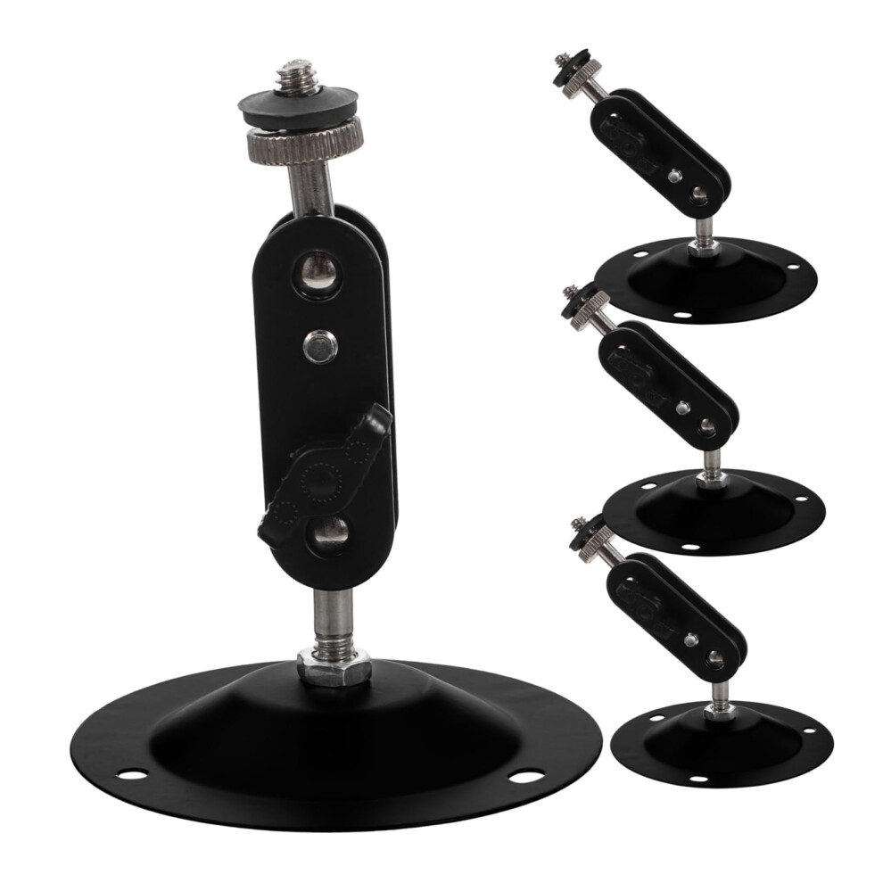 Security Camera Wall Mount Bracket, Stable Lowprofile Indoor Holder, Black, Set Of 4 9113335143746