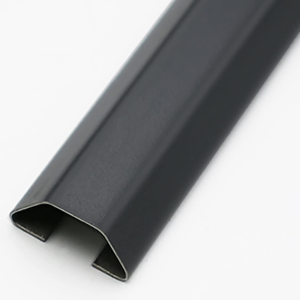 Stainless Steel Cable Management Raceway 39.4In Black Wire Concealer Channel For Desk Ceiling Floor 9113335143852