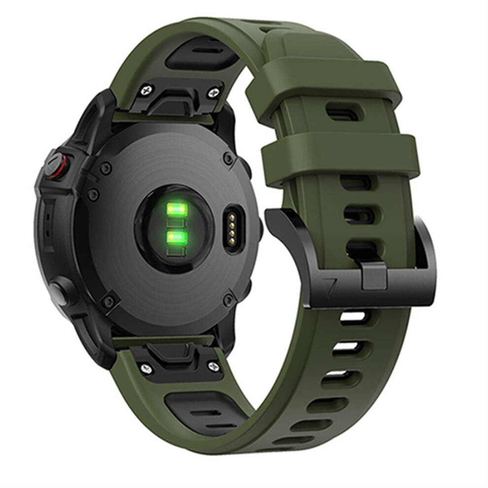 22Mm Army Quick Release Watch Band Strap For Garmin Fenix7 Quatix5 Fenix65 Plus935945 Black 9070919190414