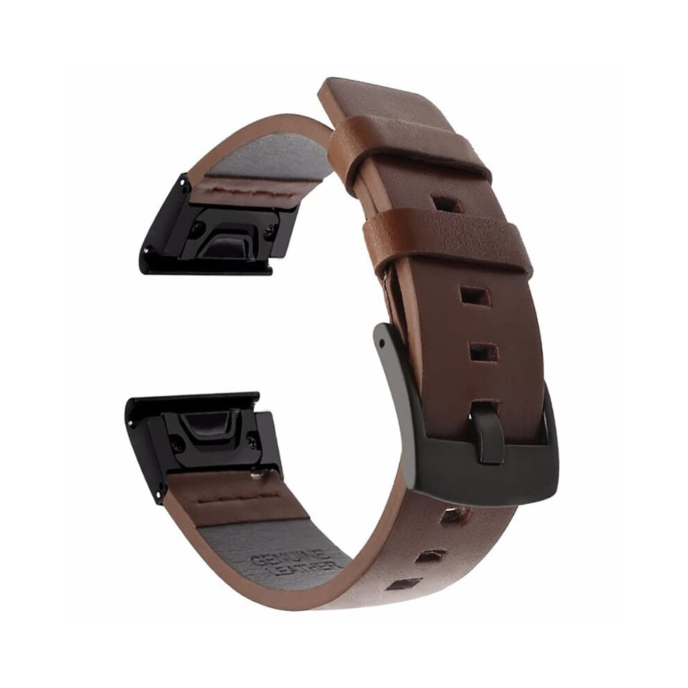 22Mm Leather Strap Comfortable Adjustable Replacement Watch Band For Garmin Instinct Marq Epix 9070919191053