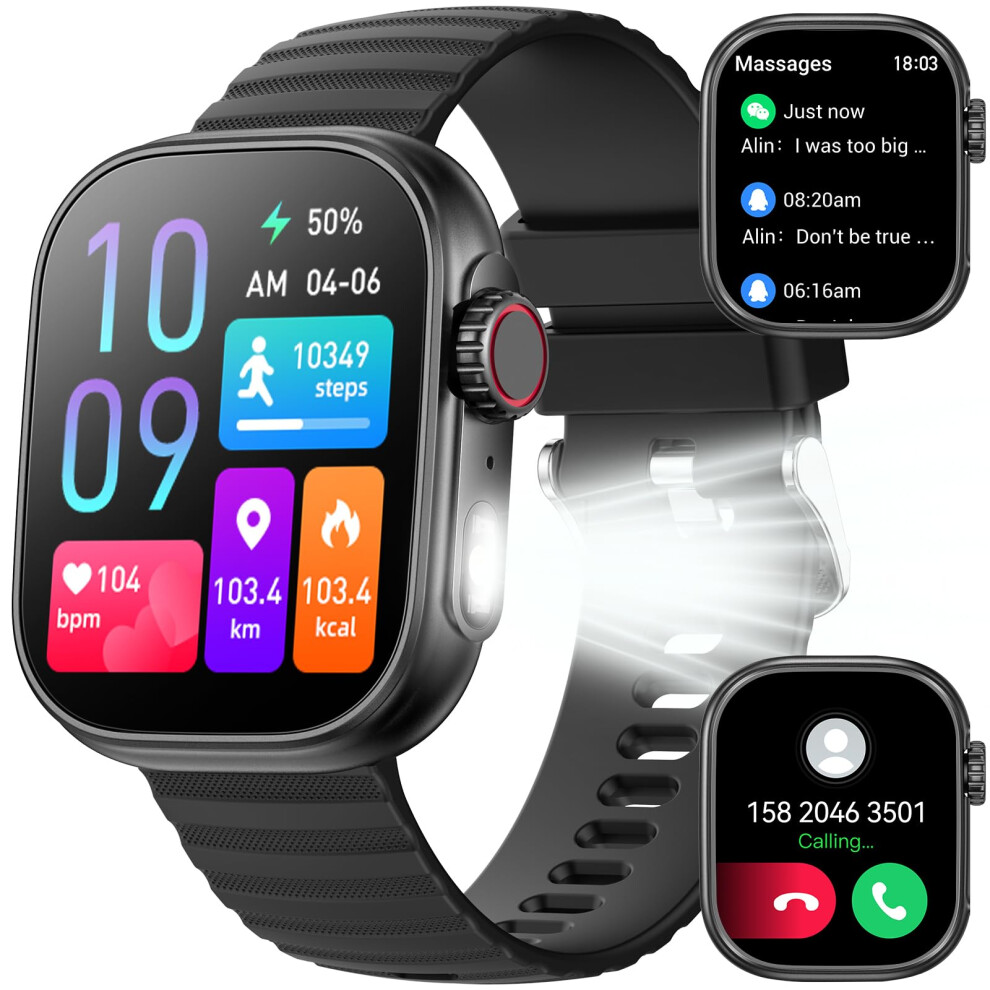 Smart Watch 2.01 Inch Full Display With Bluetooth Calling Waterproof Heart Rate Sleep Tracker For Iphone Android 9070919190490