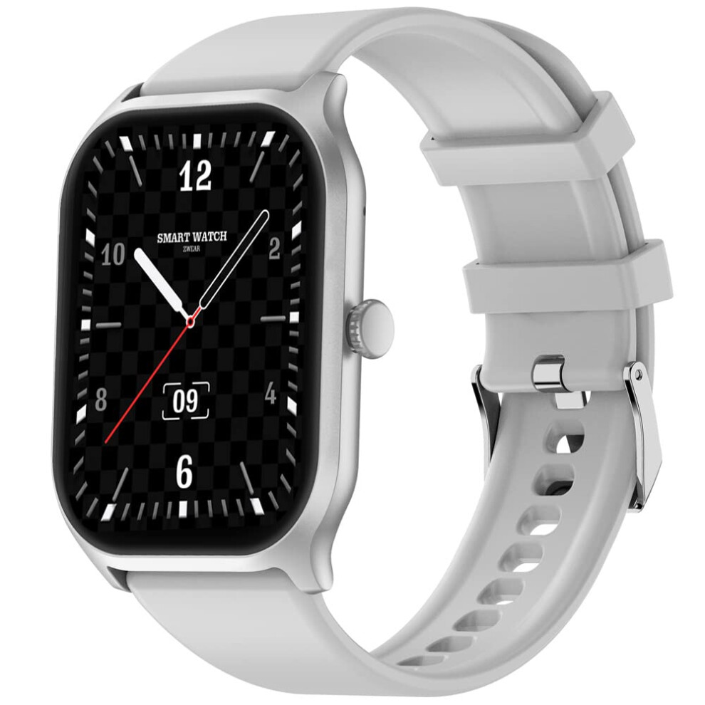 2.01 Inch Bluetooth Smart Watch For Men With Call Dial Heart Rate Bp Monitor For Android Ios Silver 9070919191138