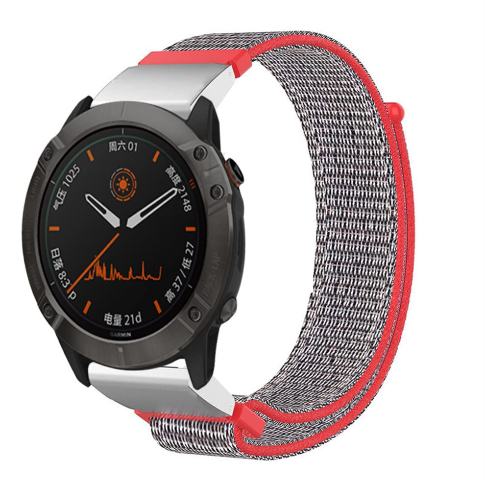26Mm Nylon Quick Release Breathable Band With Metal Buckle Bright For Garmin Fenix 5X Plus Pink 9113335144545