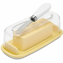 Butter Dish with Lid and Knife – Airtight Butter Keeper with TBSP Markings, Fits All Butter Sizes, Dishwasher Safe with Bonus Baking Accessories