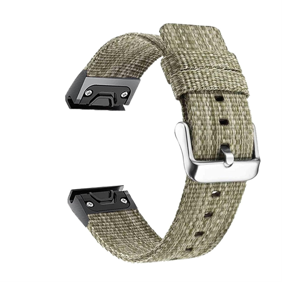 Watch Band 22Mm Quick Release Nylon Cowhide Strap For Garmin Forerunner 945 Fenix 7X 6X Pro 9070919191459