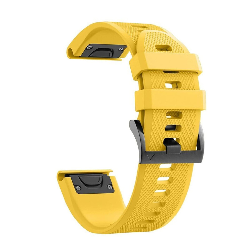 22Mm Silicone Quick Release Replacement Band For Garmin Fenix 6 Pro Yellow 9070919191596