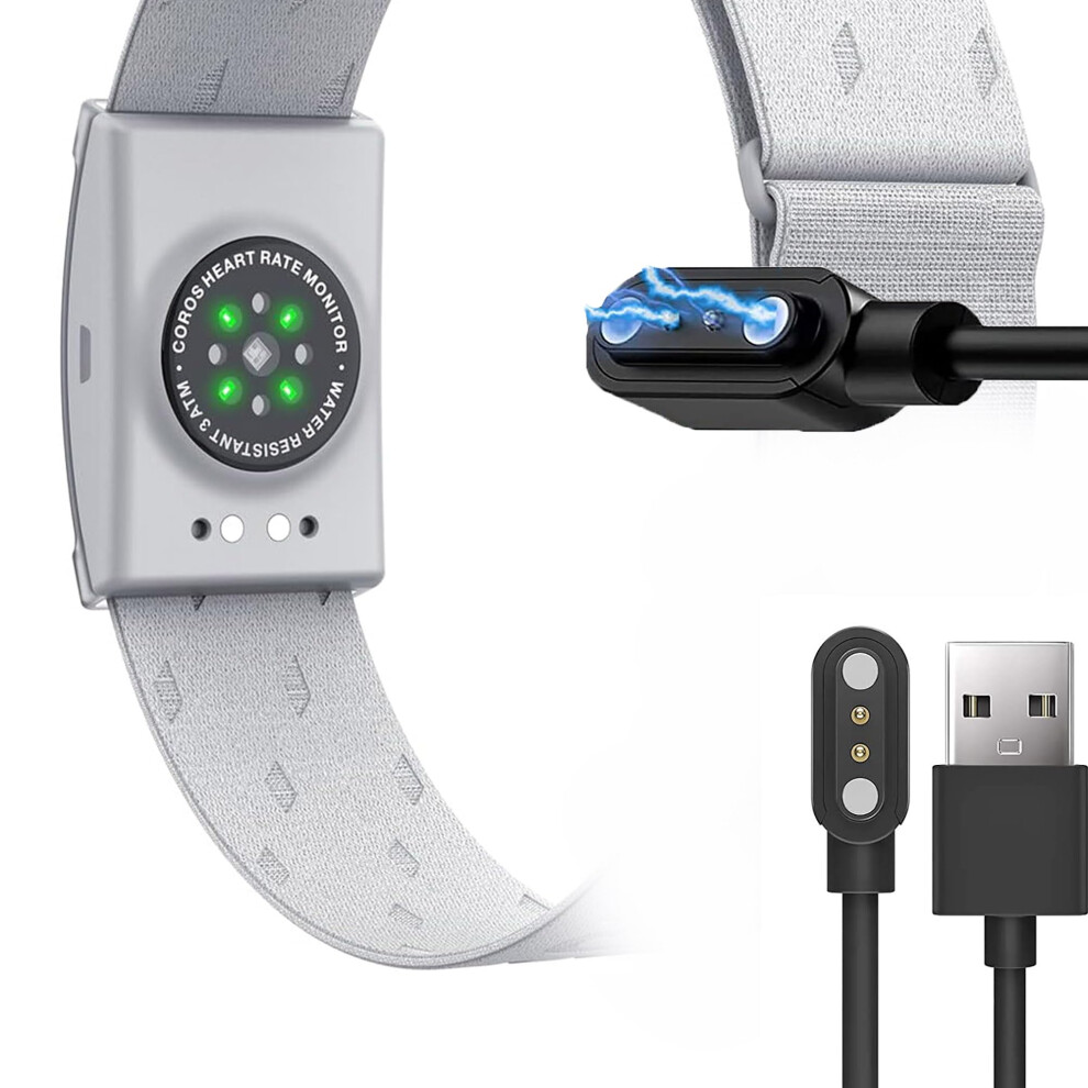 Heart Rate Monitor Charger Magnetic Usb Cable Replacement With Fast Charging For Coros Black 9070919192180