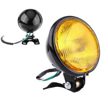 Motorcycle 5 Inch Amber Headlight Bulb for Yamaha Kawasaki Honda Suzuki Chopper