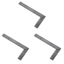 3X 90 Degree 25cm Length Stainless Steel L-Square Angle Ruler