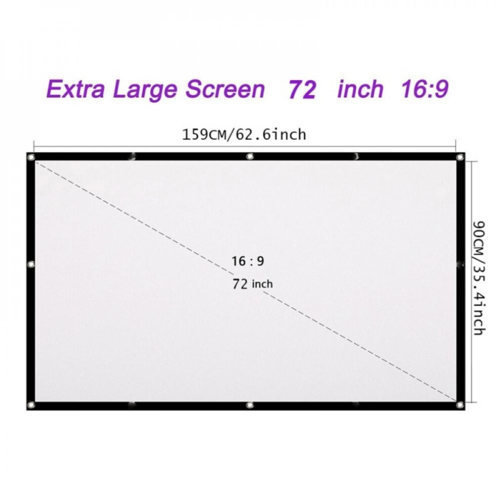 120 Inch Projector Screen 4K, Portable Foldable Projector Screen 16:9 Hd,Anti Projector Screen,Movie Screens For Projectors Outdoor Light 9389440779921