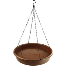 Hanging Birdbaths for Outdoors Bird Baths Feeder Heavy Duty Wildlife Feeder Bird Water,Bird Seed Brown 11.8inch 1Pcs