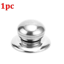 1/4Pcs Stainless Steel Cookware Pot Lid Universal Pan Lid Holding Tops Replacement Hand Grip Knob Handle Assist with Screwdriver Sliver-1pcs