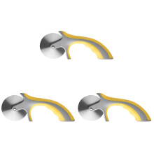 3 Pc Pizza Cutter Rotary Tool Cutting Practical with Handle Kitchen Cutters Durable Gadget Domestic Premium