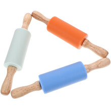 6 Pcs Baking Dough Roller for Children Silicone Rolling Pin Nonstick Kids Non-stick