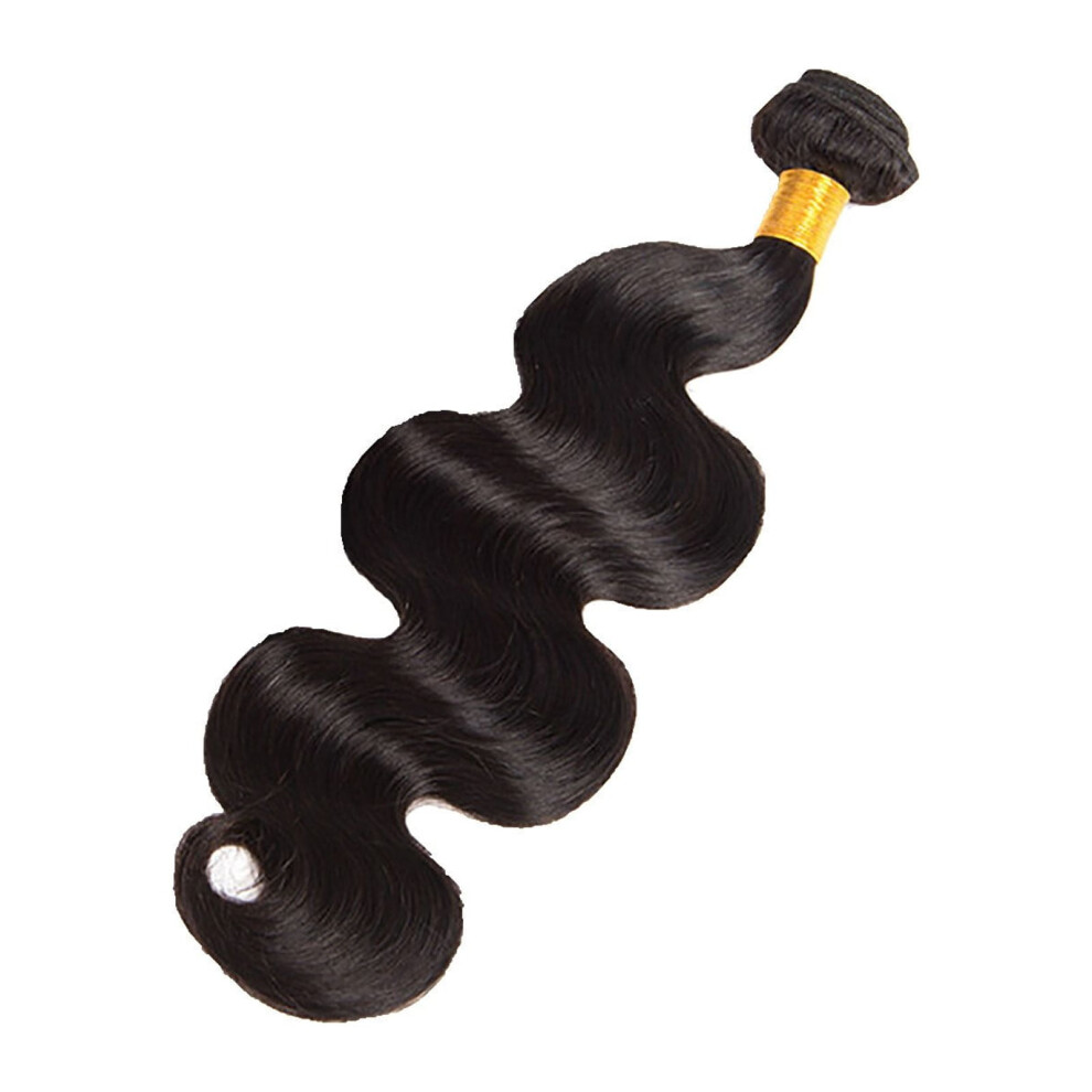 Unisex Black Desertasis Human Hair Glueless Wig Pre Plucked Pre Cut Brazilian Wavy Hair Weave Bundles Natural Color One Size