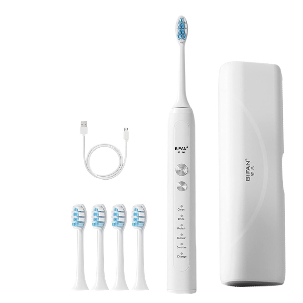 Zeceouar USB Charging Electric Toothbrush with 4 Brush Heads, Smart 5-Mode Timer, IPX7 Waterproof â Summer Savings Deal!