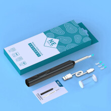 8pcs 1080P Wireless Ear Cleaning Otoscope Ear Cleaning Tool Black