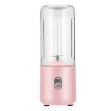 Portable Blender 500ml Mini Pink USB Rechargeable Juicer Cup with SixBlade Speed Blending